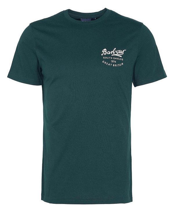 Barbour Script Graphic T-shirt Green | BABO88381