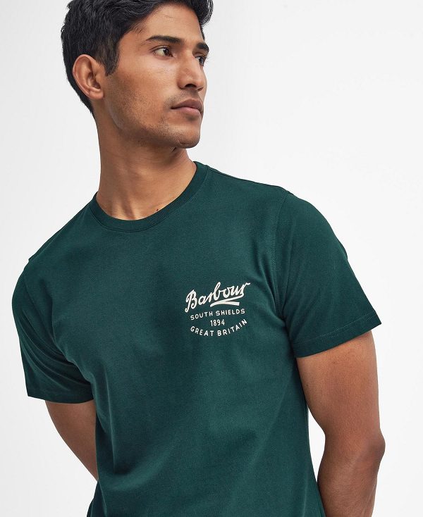 Barbour Script Graphic T-shirt Green | BABO88381