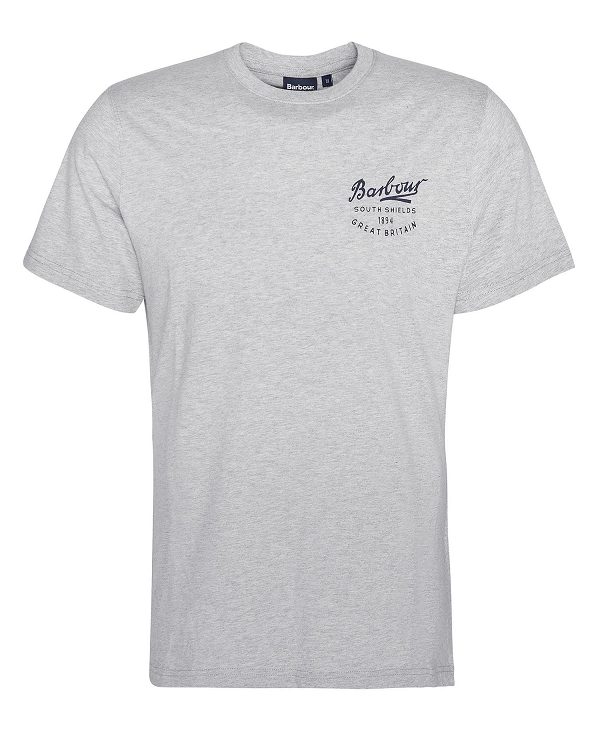 Barbour Script Graphic T-shirt Grey | BABO88400