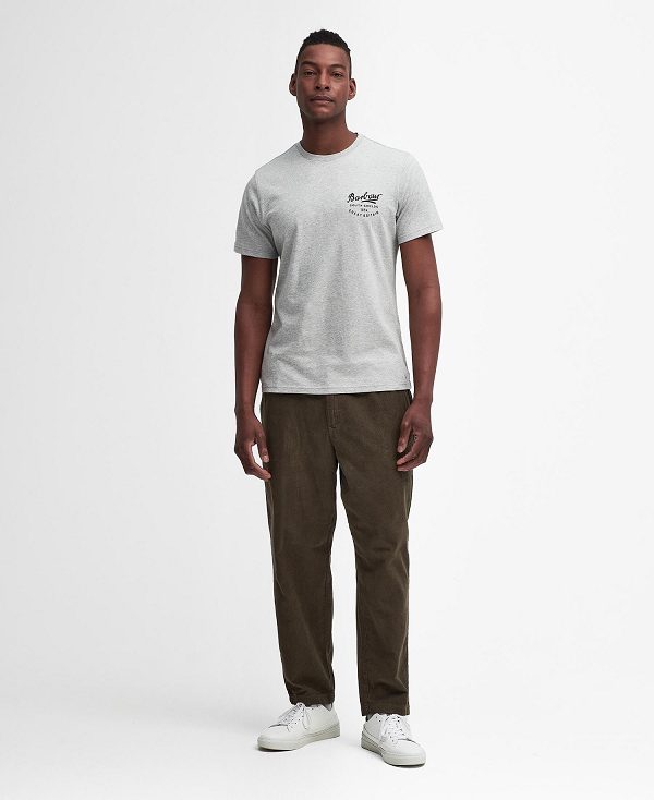 Barbour Script Graphic T-shirt Grey | BABO88400