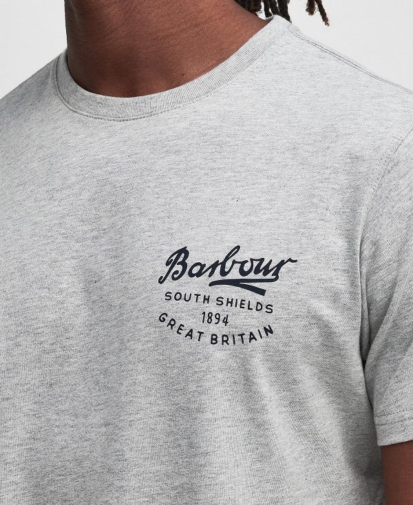 Barbour Script Graphic T-shirt Grey | BABO88400