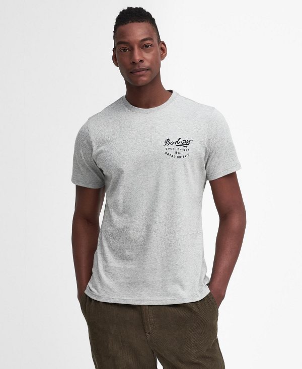 Barbour Script Graphic T-shirt Grey | BABO88400