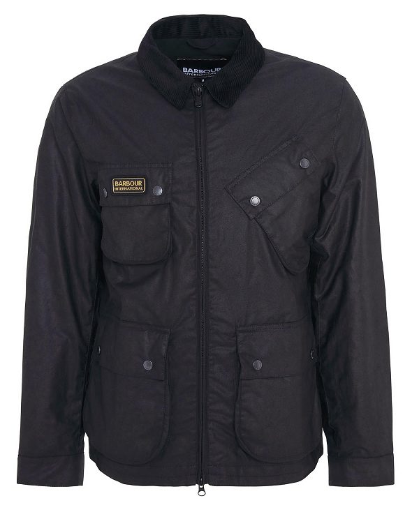 Barbour Sefton Waxed Jacket Classic Black | BABO87201