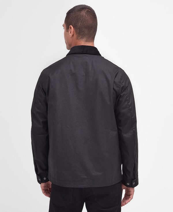 Barbour Sefton Waxed Jacket Classic Black | BABO87201