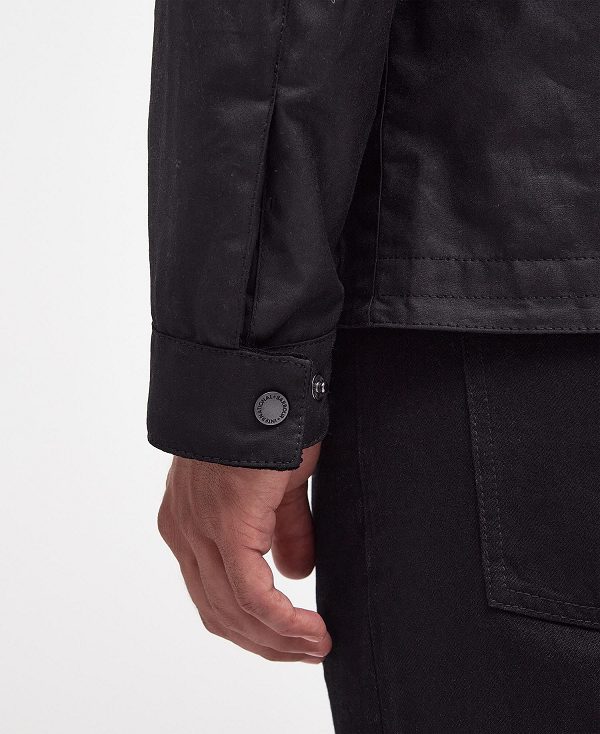 Barbour Sefton Waxed Jacket Classic Black | BABO87201