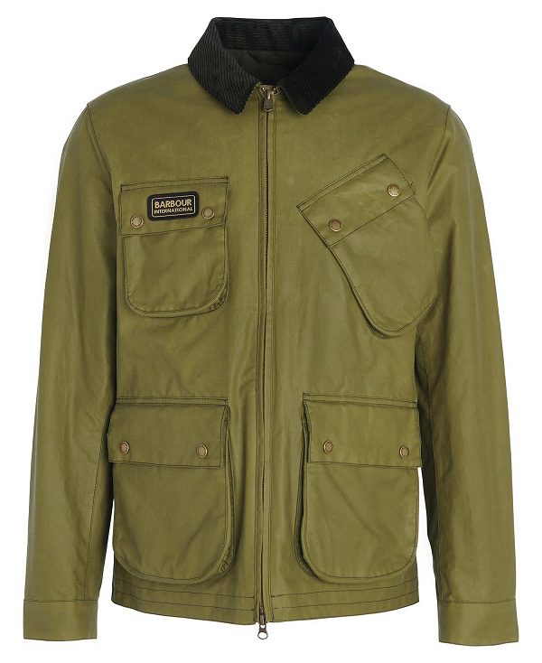 Barbour Sefton Waxed Jacket Olive Branch | BABO87192