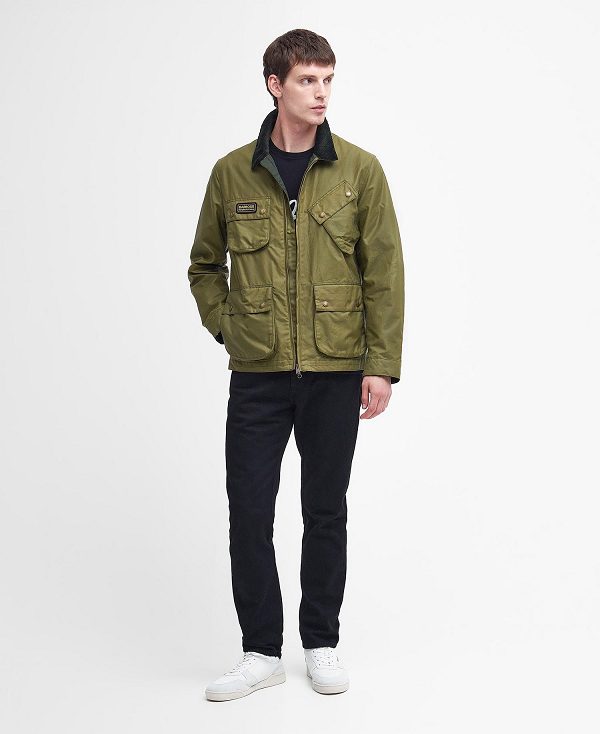 Barbour Sefton Waxed Jacket Olive Branch | BABO87192