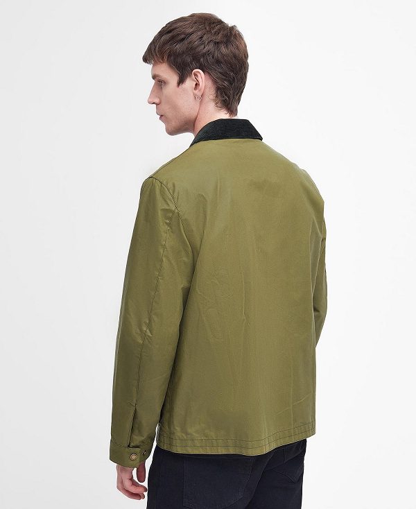 Barbour Sefton Waxed Jacket Olive Branch | BABO87192