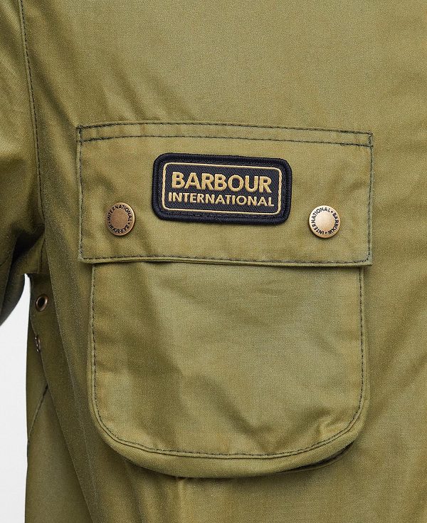 Barbour Sefton Waxed Jacket Olive Branch | BABO87192