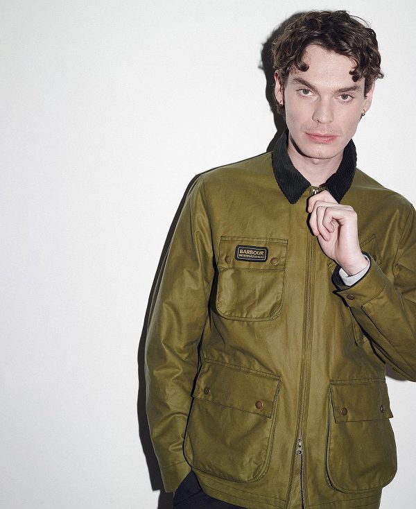 Barbour Sefton Waxed Jacket Olive Branch | BABO87192