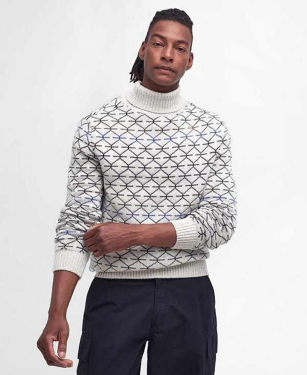 Barbour Selby Roll-neck Jumper White | BABO88597