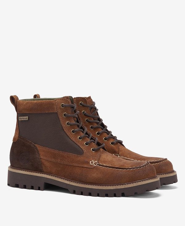 Barbour Sheene Moc Toe Derby Boots Cognac | BABO88875