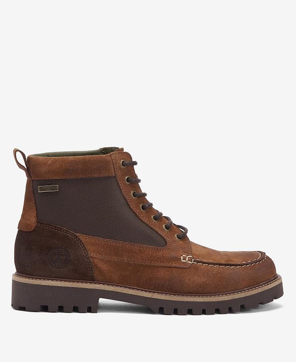 Barbour Sheene Moc Toe Derby Boots Cognac | BABO88875