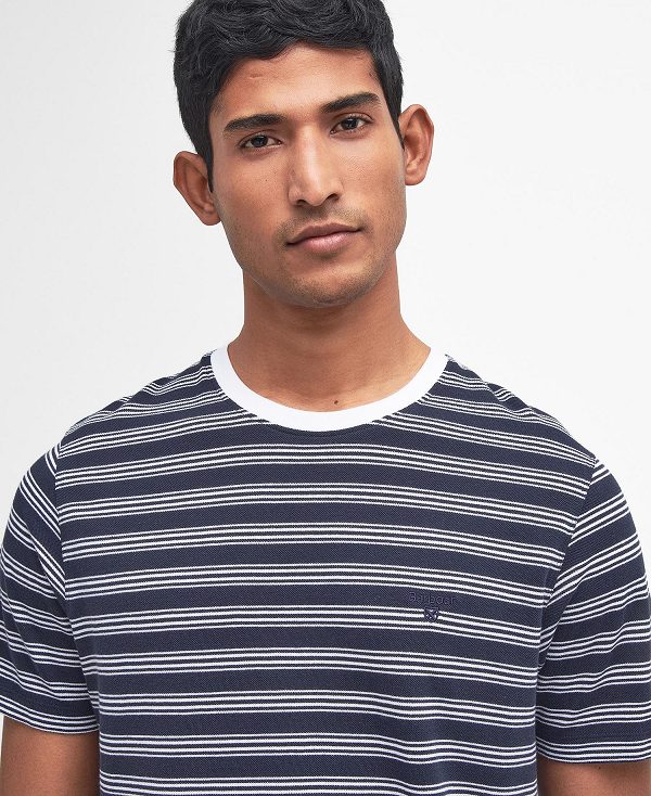 Barbour Sherburn Striped T-shirt Classic White | BABO88343