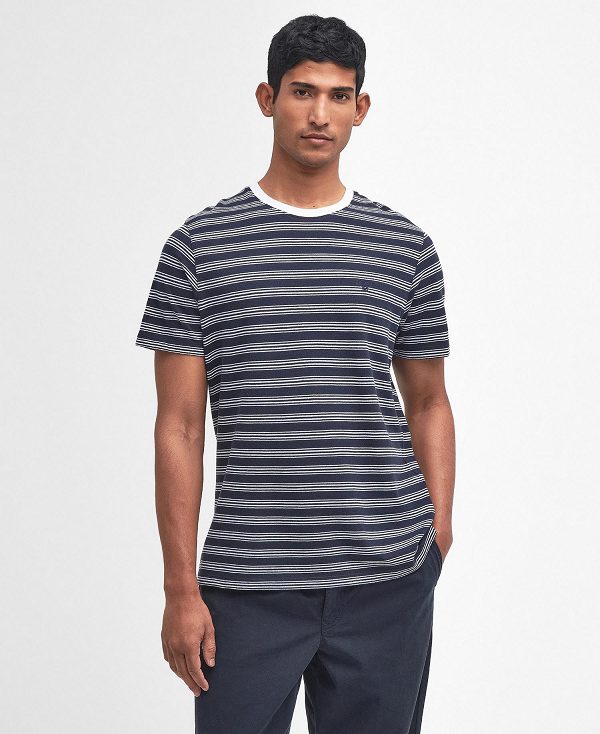 Barbour Sherburn Striped T-shirt Classic White | BABO88343