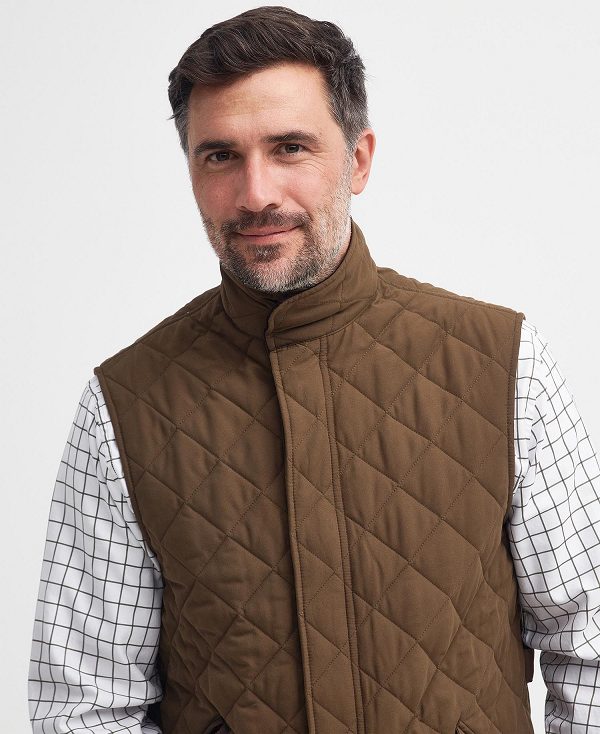 Barbour Shoveler Gilet Dark Sand | BABO87544