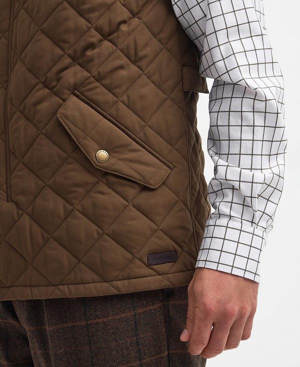 Barbour Shoveler Gilet Dark Sand | BABO87544