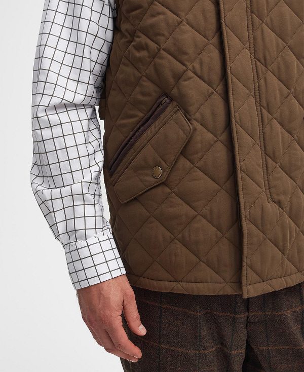 Barbour Shoveler Gilet Dark Sand | BABO87544