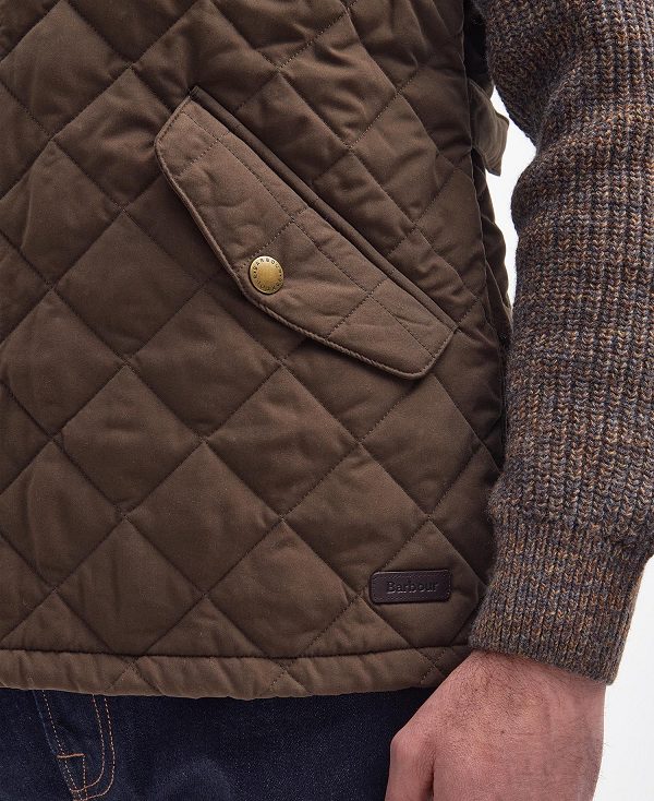 Barbour Shoveler Gilet Dk Olive | BABO87531