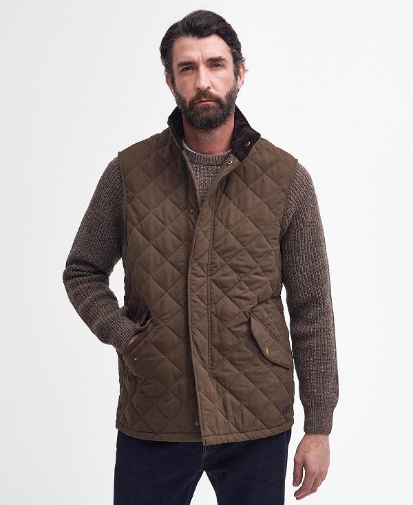 Barbour Shoveler Gilet Dk Olive | BABO87531