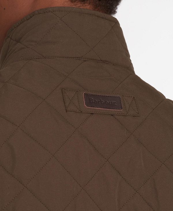 Barbour Shoveler Quilted Jacket Dark Olive | BABO87301