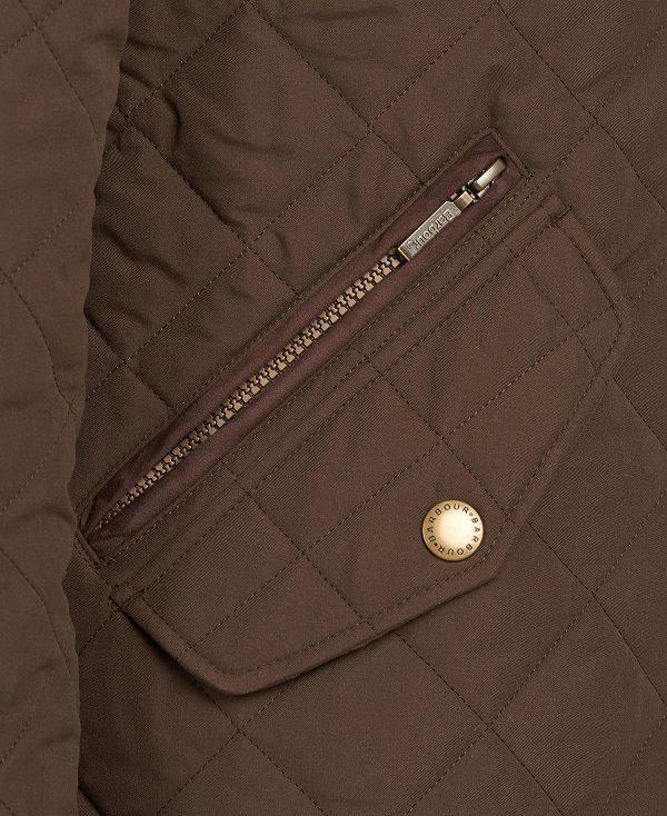 Barbour Shoveler Quilted Jacket Dark Olive | BABO87301