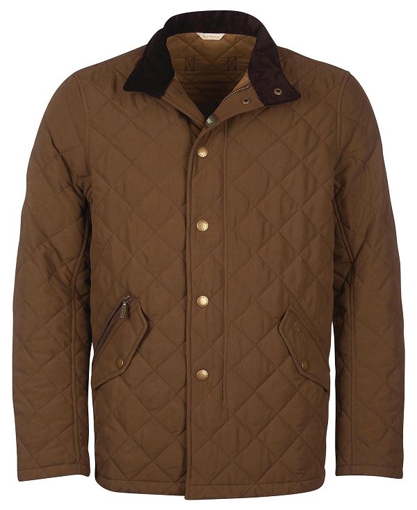 Barbour Shoveler Quilted Jacket Dark Sand | BABO87371