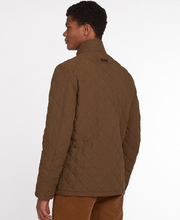 Barbour Shoveler Quilted Jacket Dark Sand | BABO87371