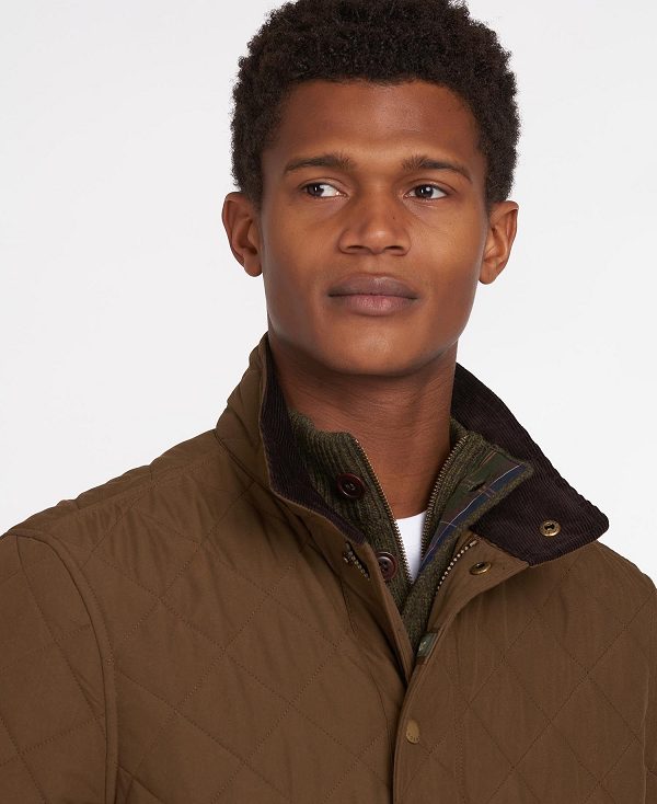 Barbour Shoveler Quilted Jacket Dark Sand | BABO87371