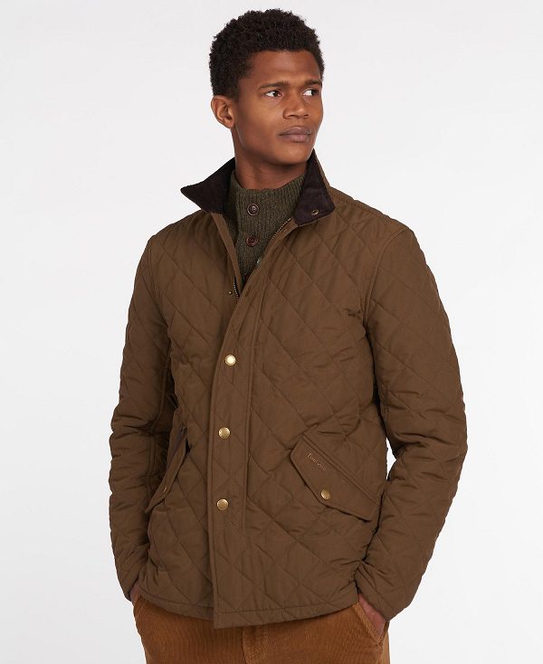 Barbour Shoveler Quilted Jacket Dark Sand | BABO87371