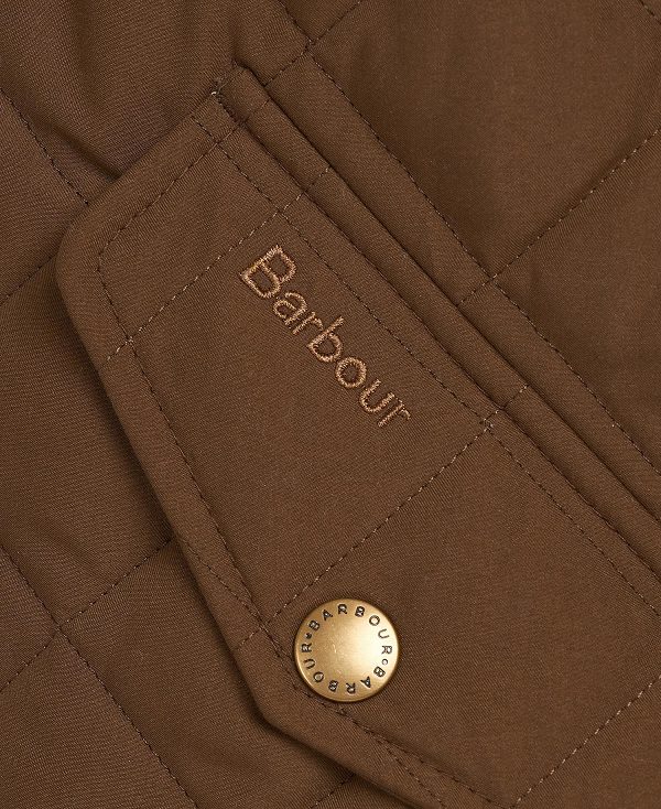 Barbour Shoveler Quilted Jacket Dark Sand | BABO87371