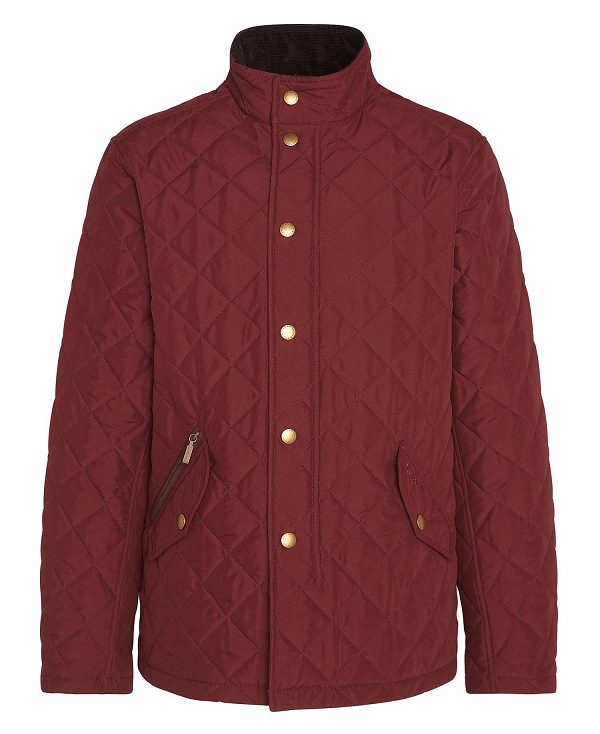 Barbour Shoveler Quilted Jacket Red | BABO87372