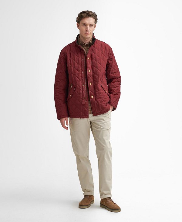 Barbour Shoveler Quilted Jacket Red | BABO87372