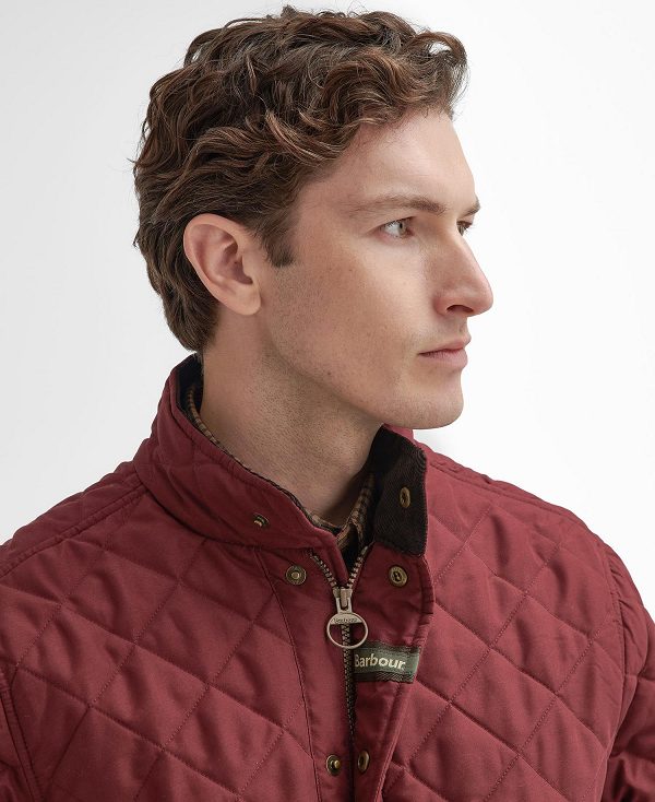 Barbour Shoveler Quilted Jacket Red | BABO87372