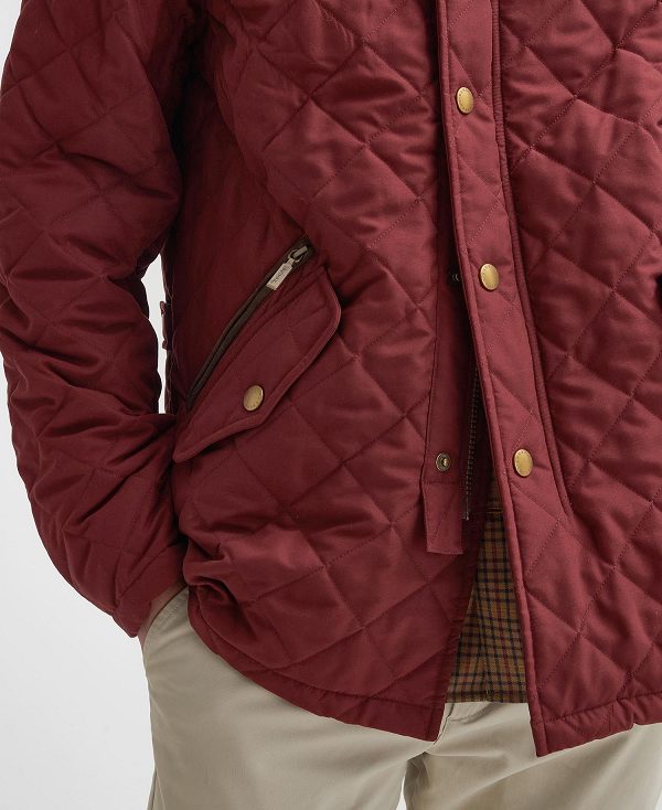 Barbour Shoveler Quilted Jacket Red | BABO87372