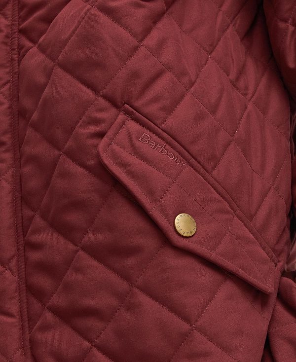 Barbour Shoveler Quilted Jacket Red | BABO87372