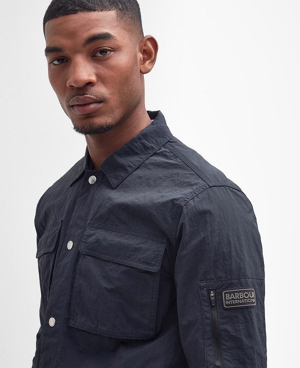 Barbour Shutter Overshirt Dark Navy | BABO87987