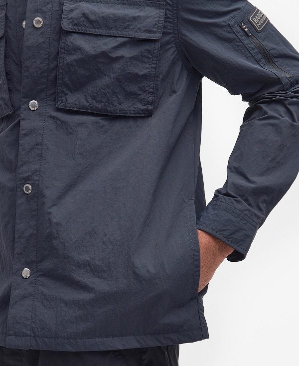 Barbour Shutter Overshirt Dark Navy | BABO87987