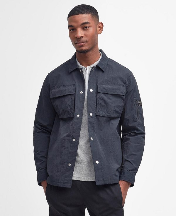 Barbour Shutter Overshirt Dark Navy | BABO87987