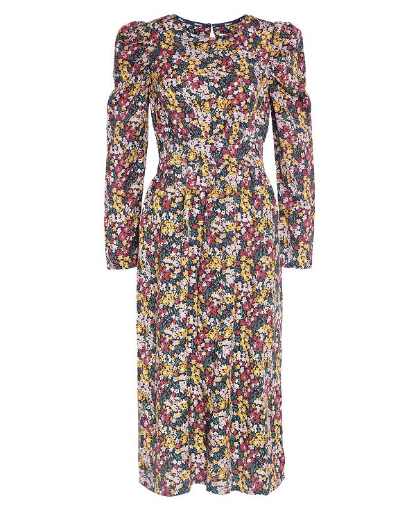 Barbour Silverdale Midi Dress Classic Multi | BABO89586