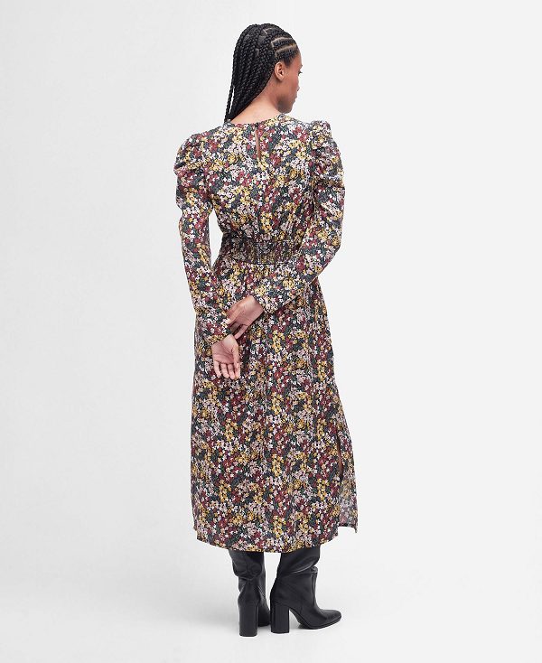 Barbour Silverdale Midi Dress Classic Multi | BABO89586