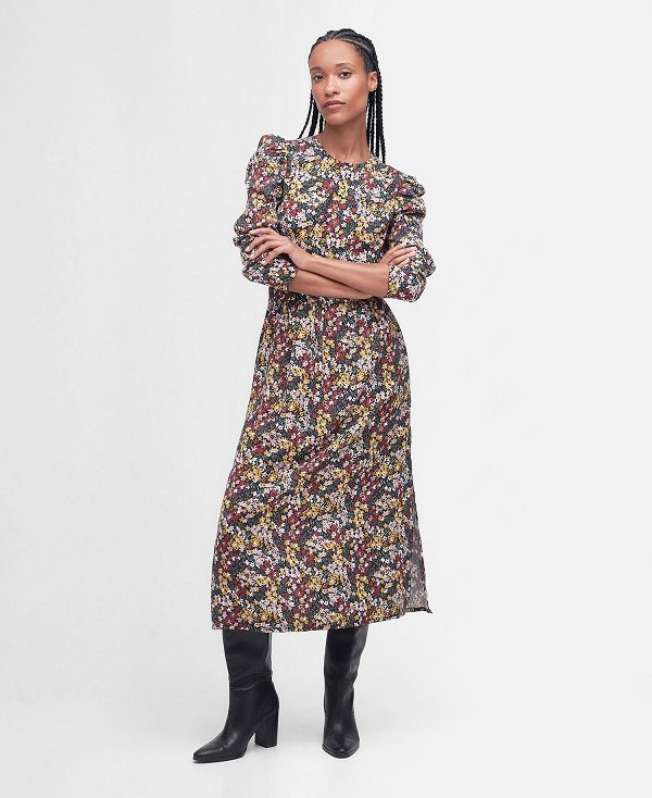 Barbour Silverdale Midi Dress Classic Multi | BABO89586