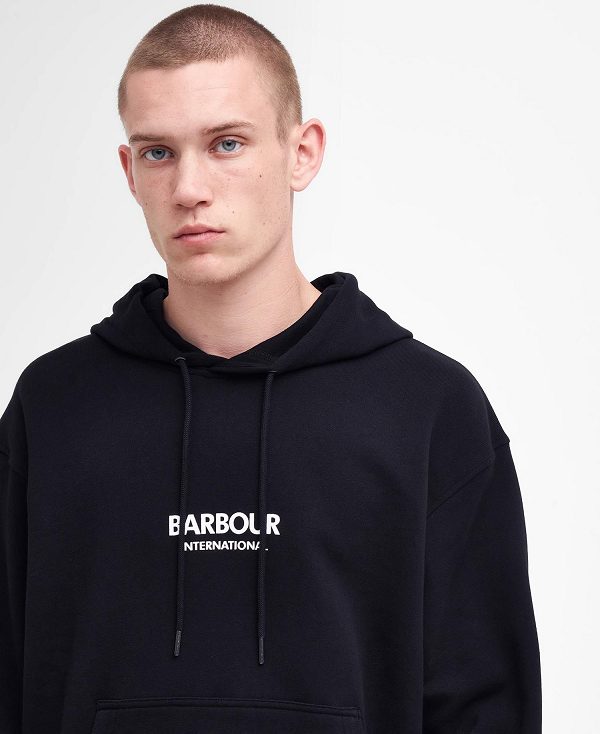 Barbour Simons Hoodie Classic Black | BABO88454