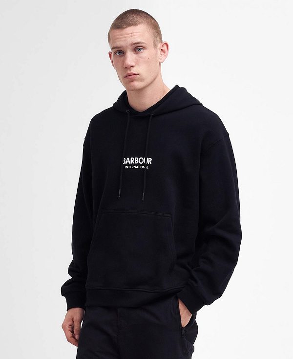 Barbour Simons Hoodie Classic Black | BABO88454