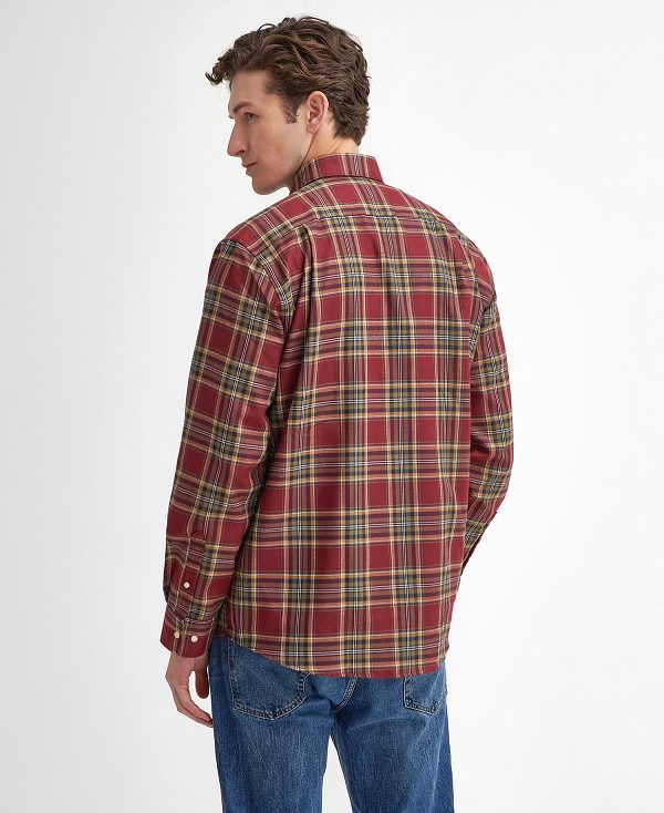 Barbour Singsby Thermo Weave Long-sleeved Shirt Red | BABO87887