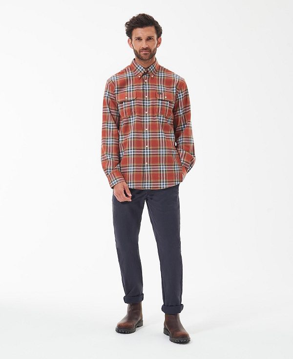 Barbour Singsby Thermo Weave Shirt Red | BABO87888