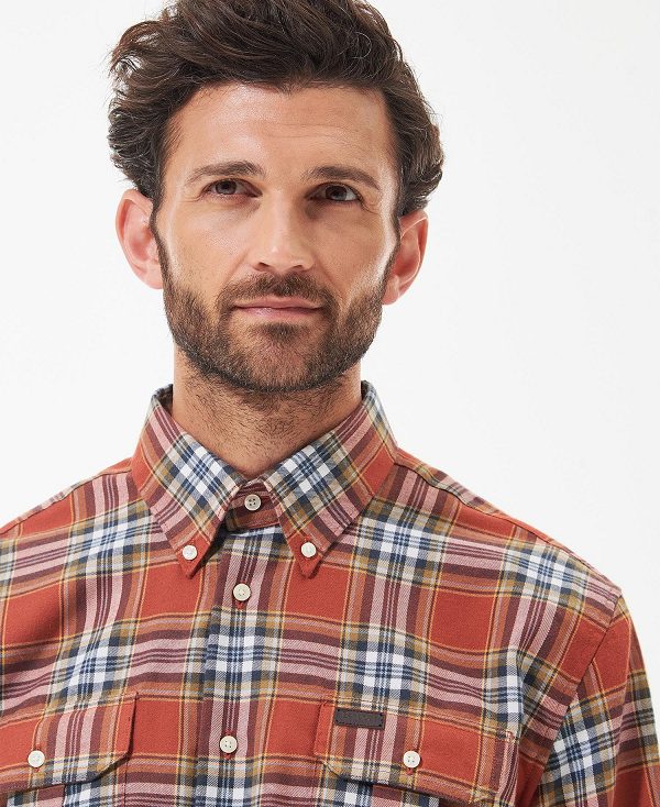 Barbour Singsby Thermo Weave Shirt Red | BABO87888