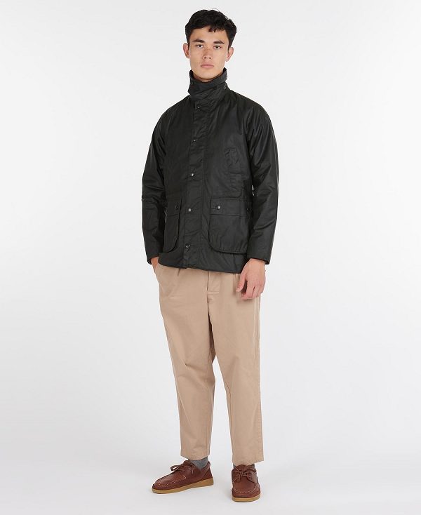 Barbour Sl Bedale Waxed Cotton Jacket Black | BABO87168