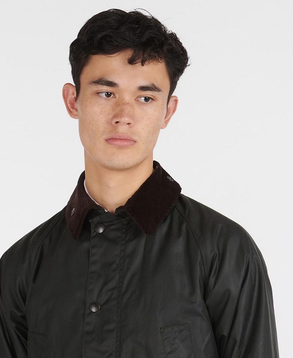 Barbour Sl Bedale Waxed Cotton Jacket Black | BABO87168