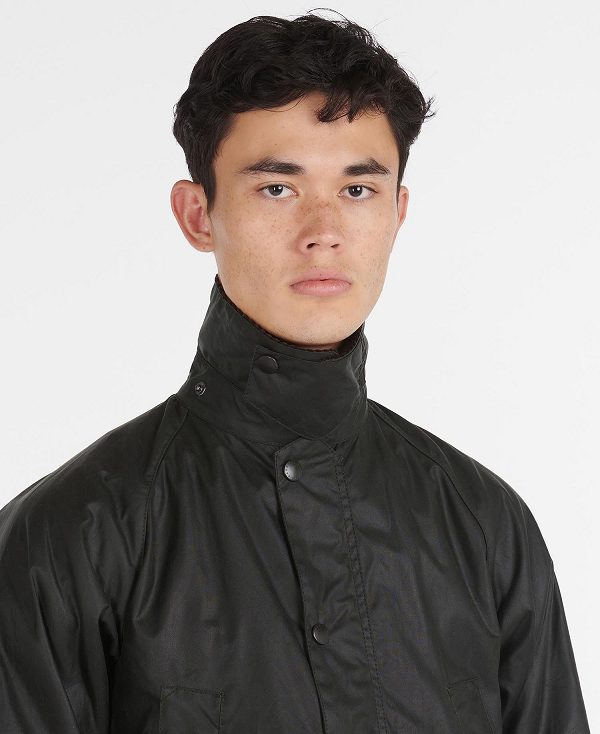 Barbour Sl Bedale Waxed Cotton Jacket Black | BABO87168